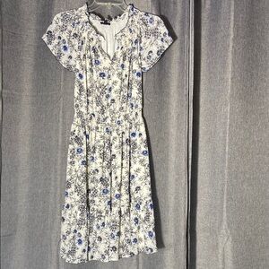 Talbots Blue floral Midi dress